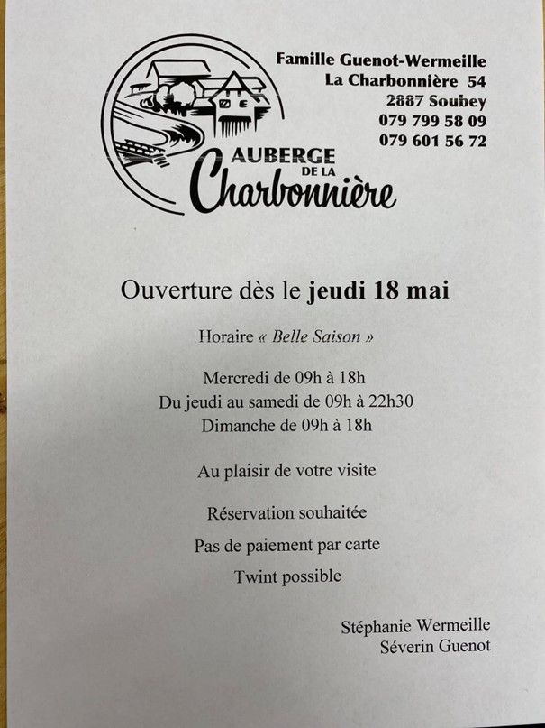 Auberge de La Charbonnière – Soubey